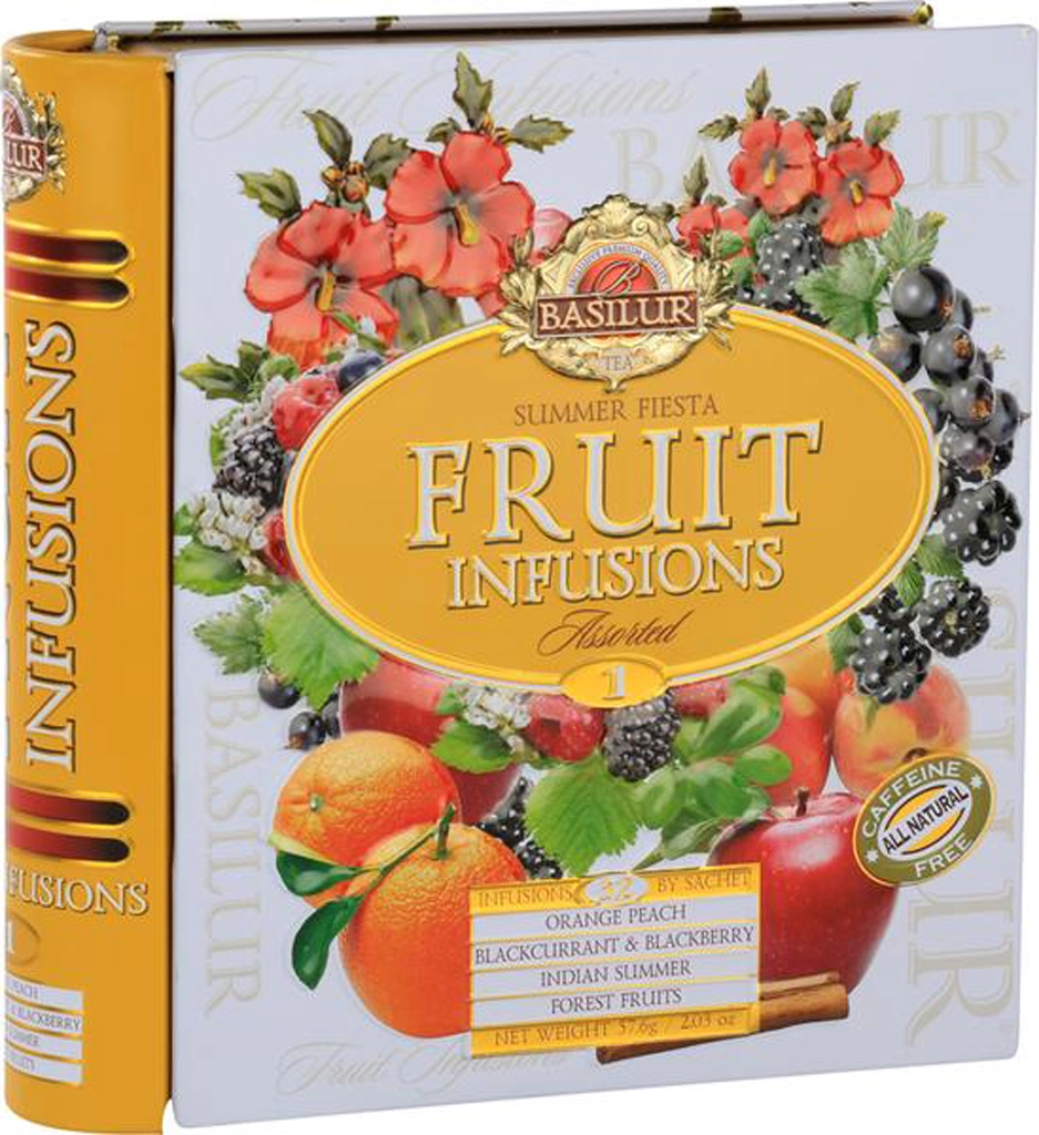 E-shop Basilur Fruit Infusions Book Summer Fiesta plech 32 x 1,8 g
