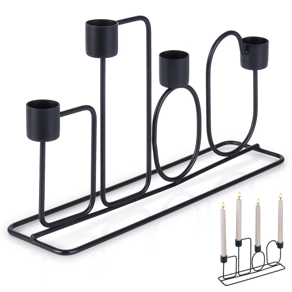 E-shop Svietnik na 4 sviečky 27x15x7cm kov.ČER