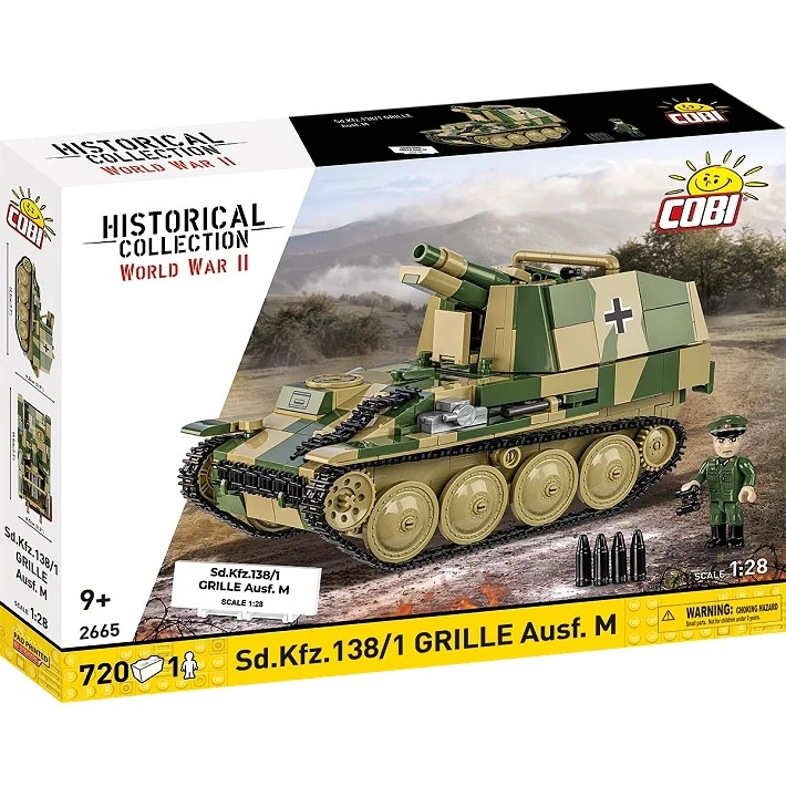 Cobi 2665 II WW Sd.Kfz. 138/1 GRILLE Ausf. M, 1:28, 720 k, 1 f