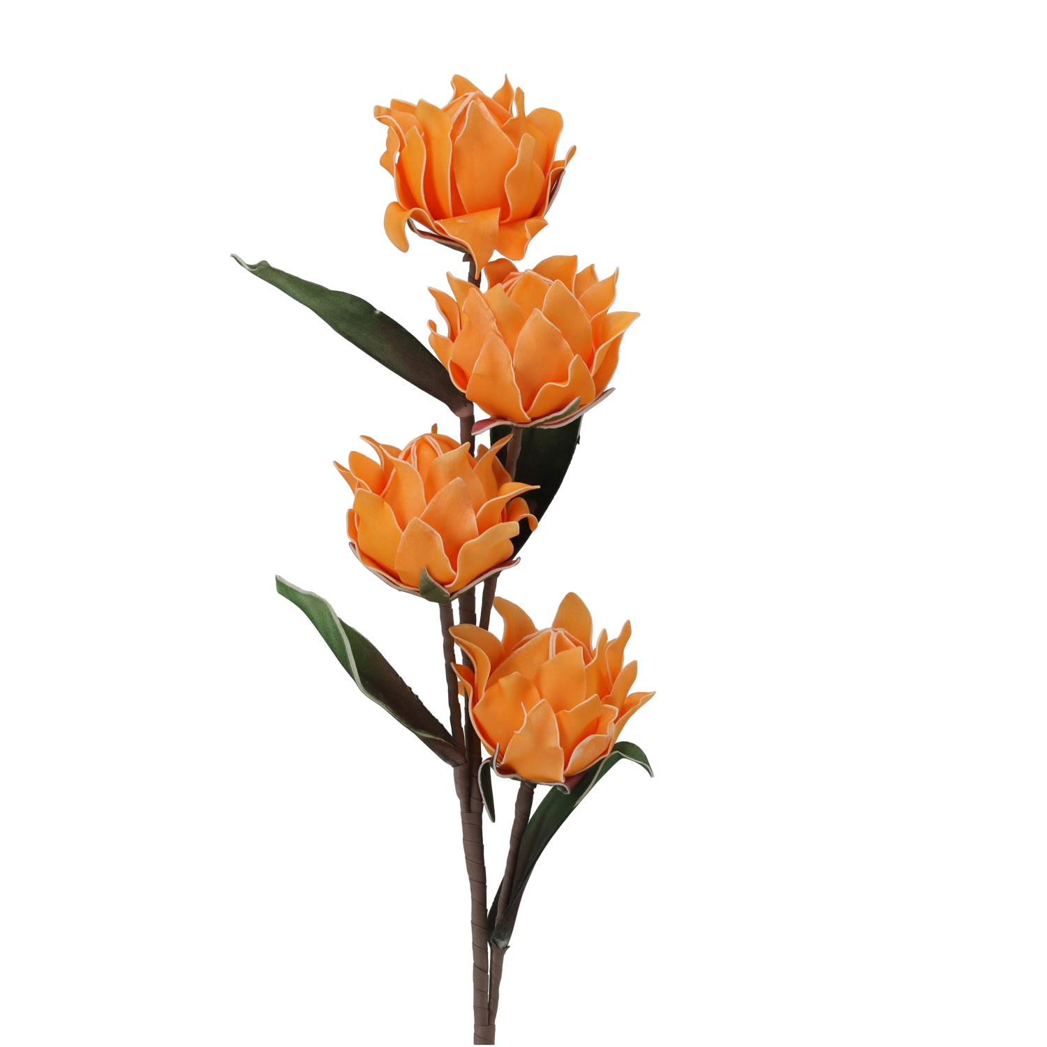 E-shop Dekoratívny umelý kvet 88 cm oranžový