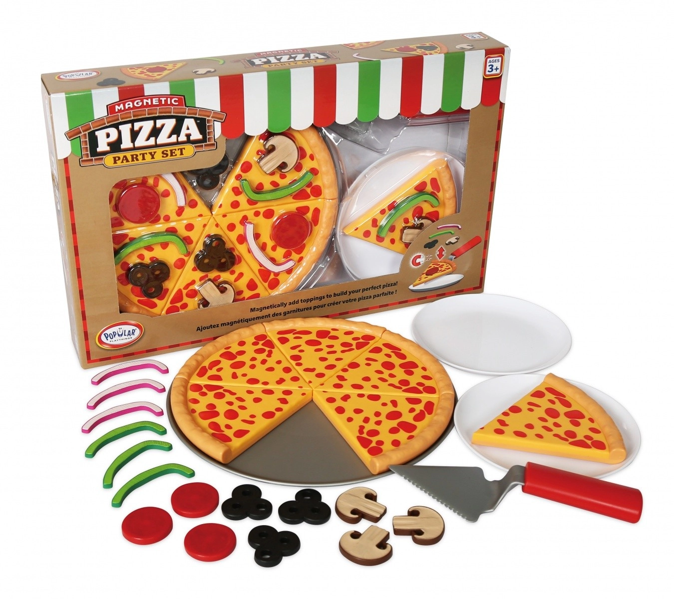 E-shop Magnetická pizza MalBlo Magnetic – detská sada na krájanie a zdobenie