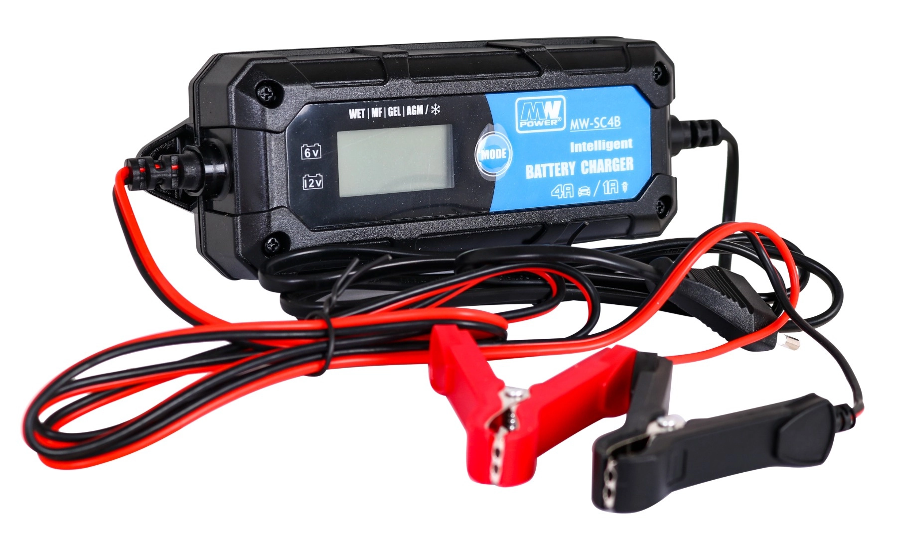 Inteligentná nabíjačka autobatérií s LCD 6V/12V, 1A/4A, pre WET, GEL a AGM