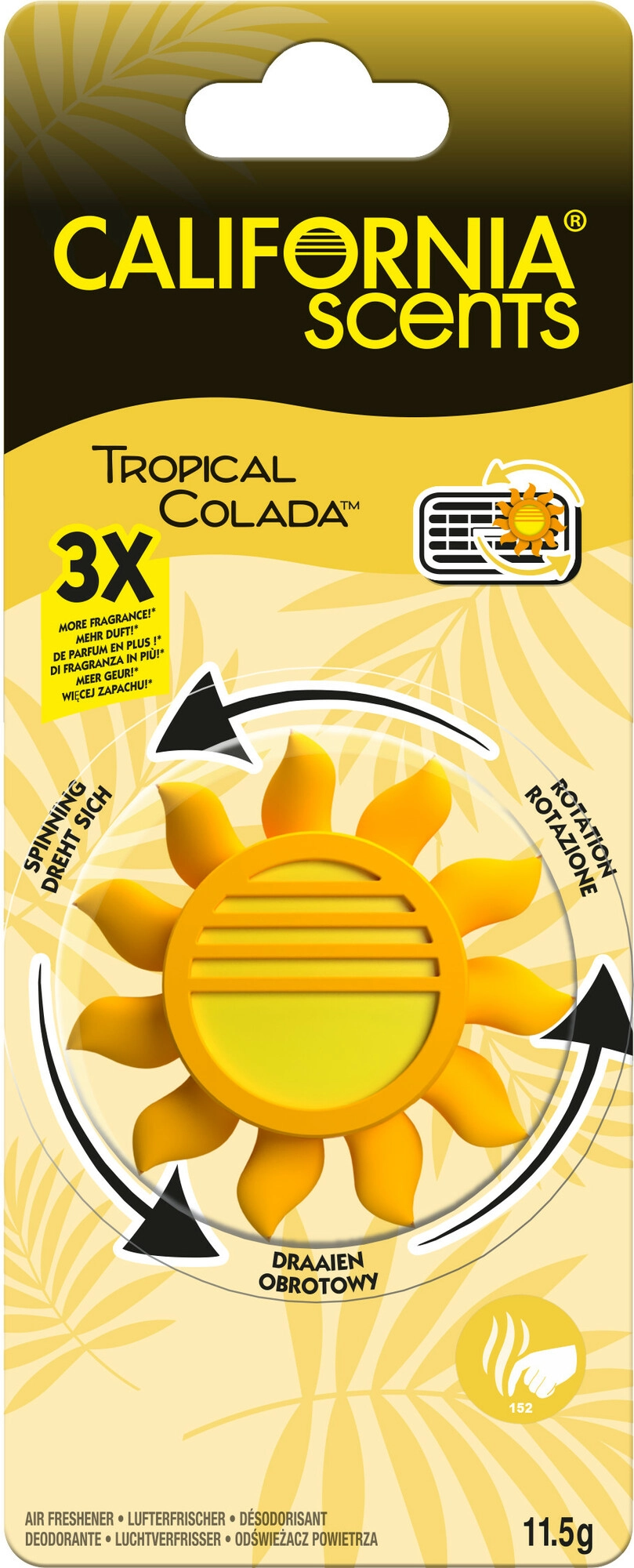E-shop Osviežovač do auta s vôňou Tropical Colada CALIFORNIA SCENTS Sun Spinner