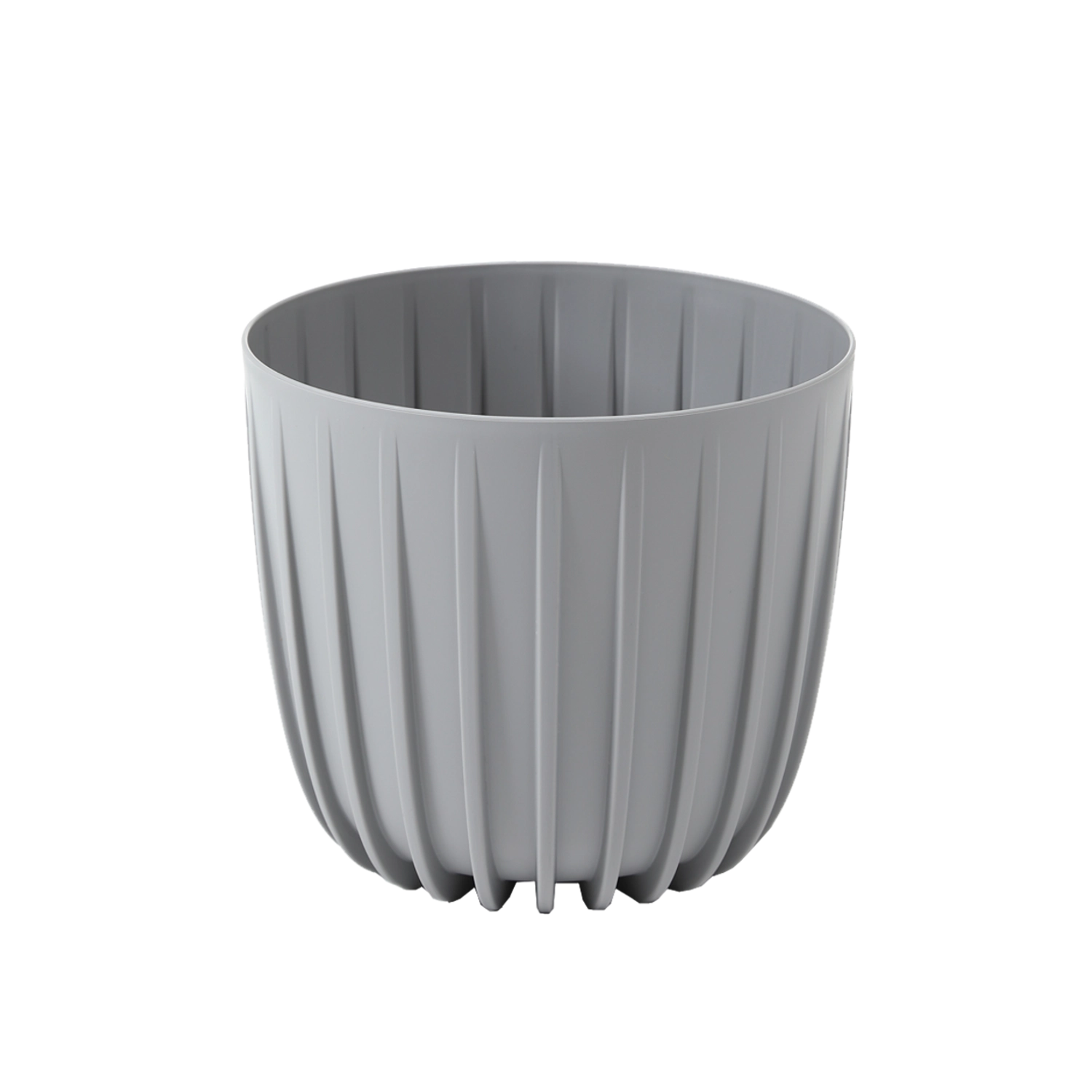 Plastový kvetináč Mira 18 cm sivý