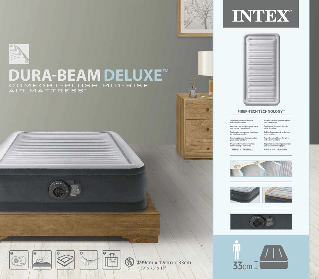 E-shop Intex Air Bed Comfort-Plush Twin jednolůžko 99 x 191 x 33 cm 67766