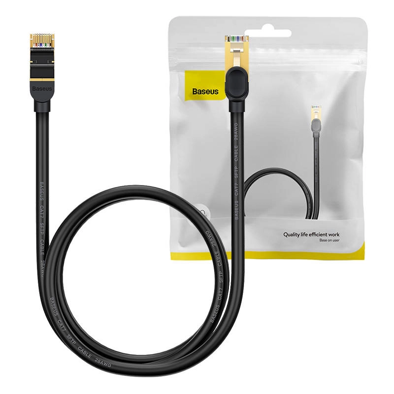 E-shop Baseus WKJS01010101 RJ45 10Gbps, 1m, černý