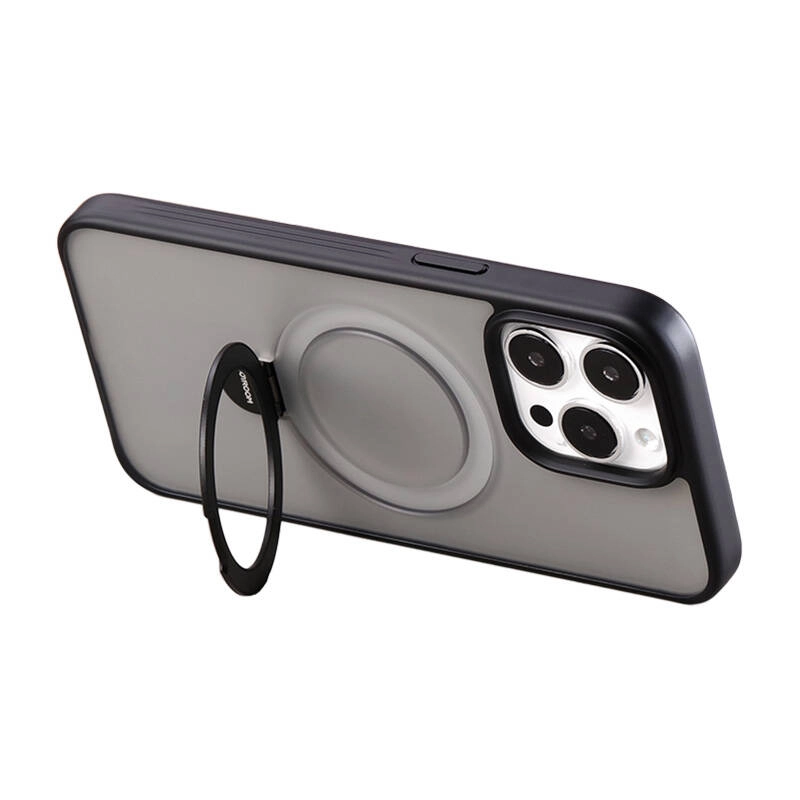 E-shop Joyroom JR-BP004 Magnetické ochranné s držiakom pre iPhone 15 čierne