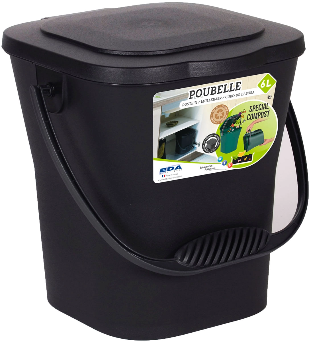 Ekologický kuchynský kompostér 6 l
