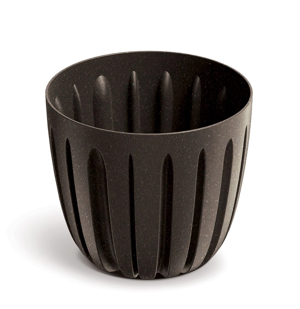 E-shop Prosperplast Plastový kvetináč WARIOS ECO WOOD kávový matný, 16,8 cm