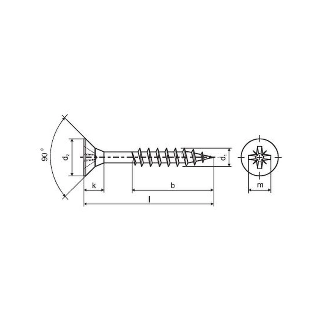 E-shop Univerzálne skrutky s čiastočným závitom 6 × 80 mm, pozinkované, 200 ks