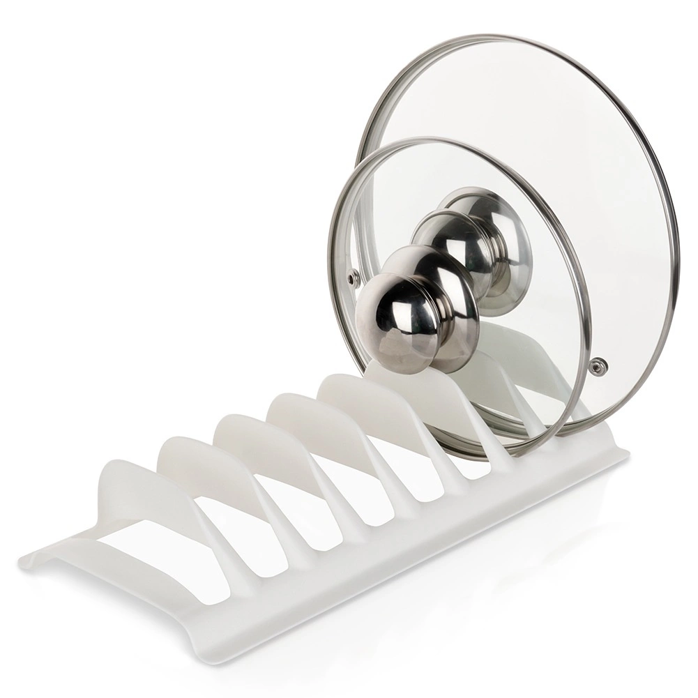 E-shop Biely organizér na pokrievky a taniere 30 × 13,5 × 6 cm