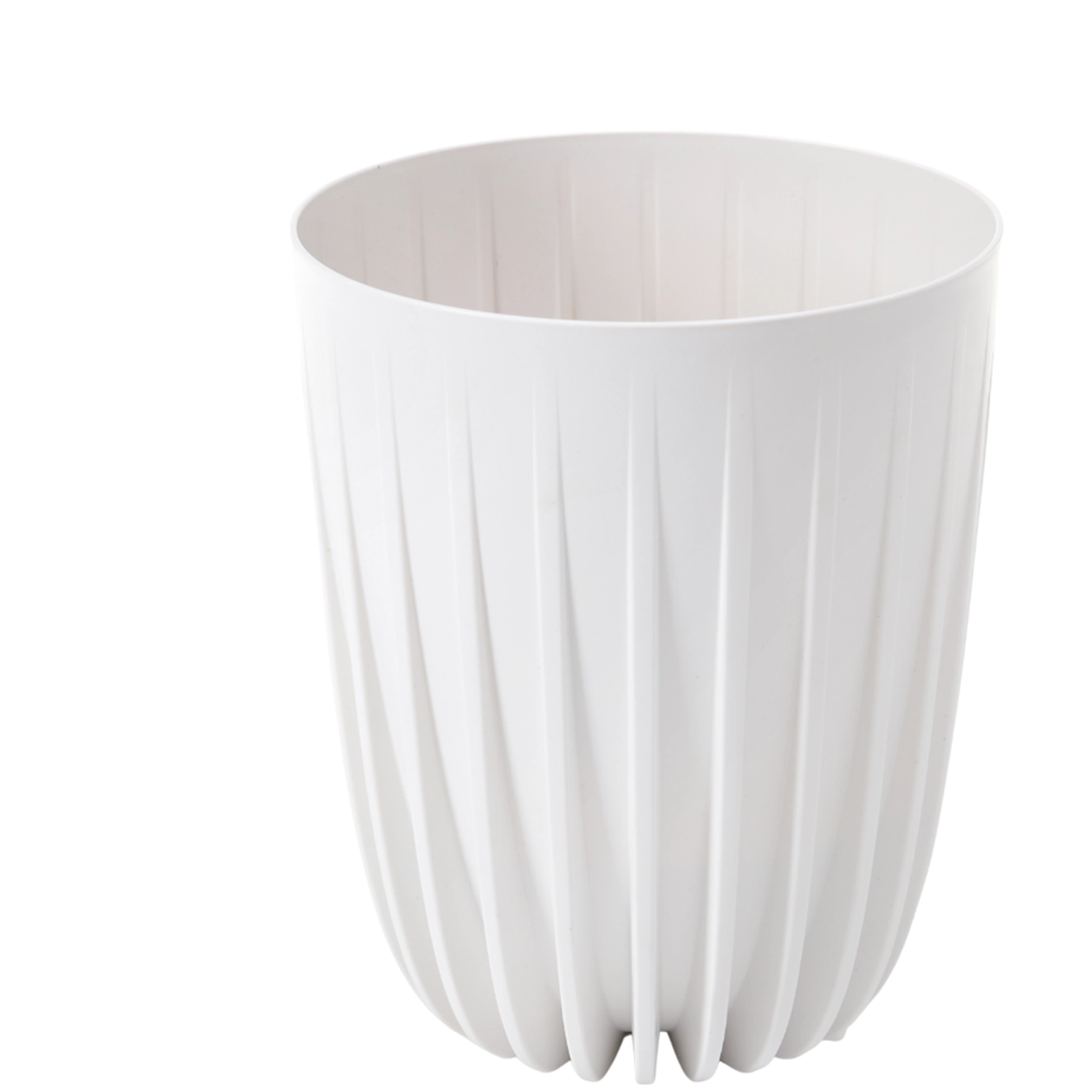 E-shop Kvetináč Mira 39 cm biely s vyberateľnou vložkou