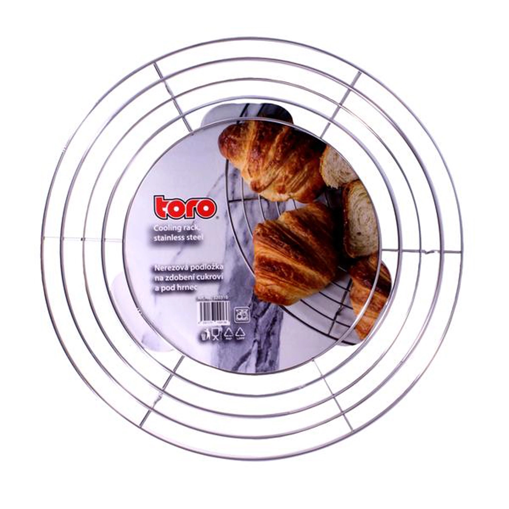 E-shop Toro nerezová drôtená podložka na cukrovinky 32,5 cm