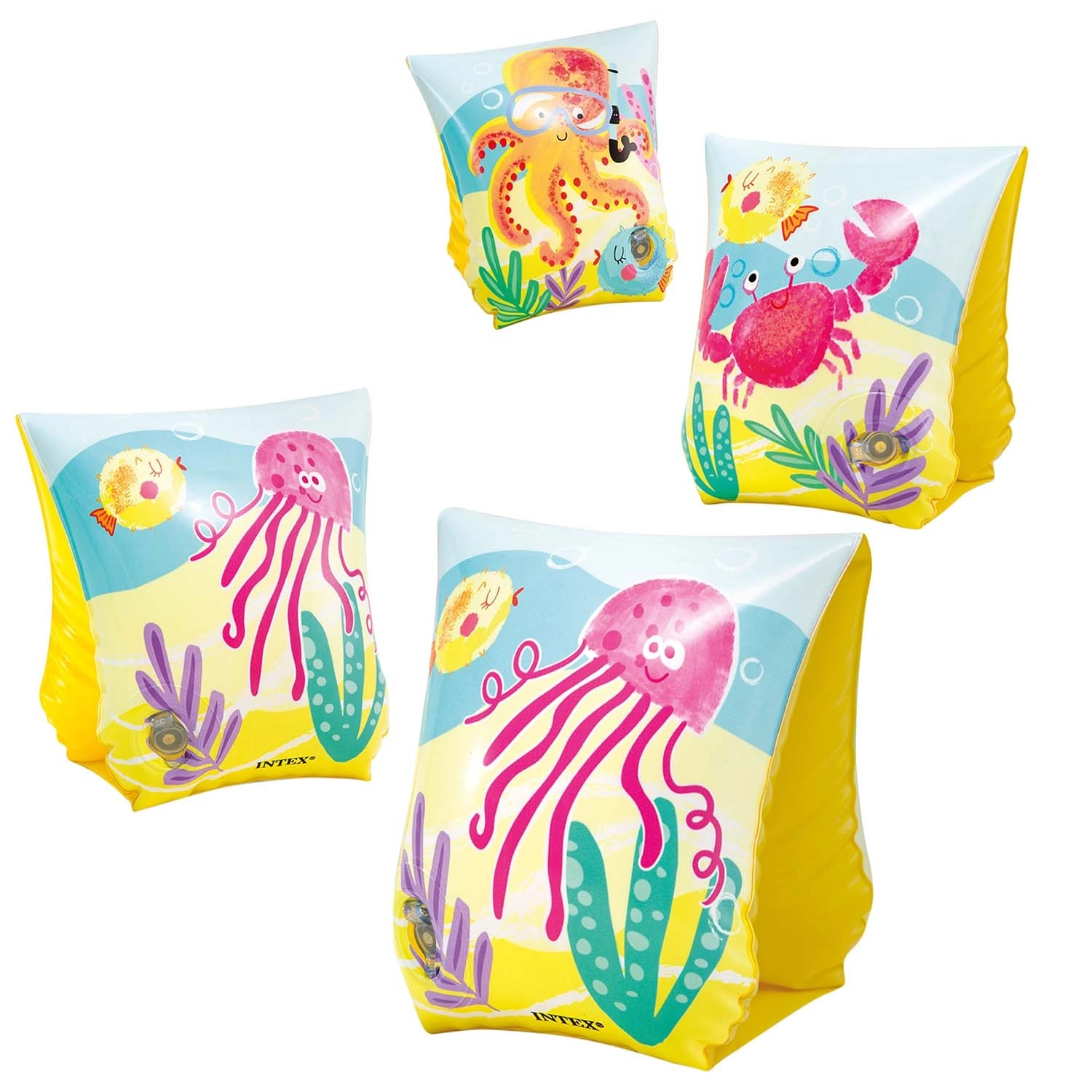 E-shop Nafukovacie plavecké rukávniky s morskými motívmi 23 × 15 cm INTEX