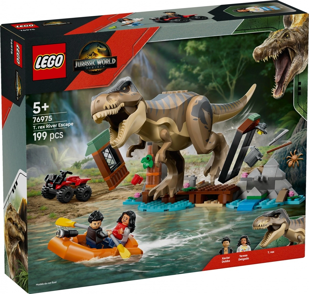 Lego Jurský svet Útek riekou pred Tyrannosaurom