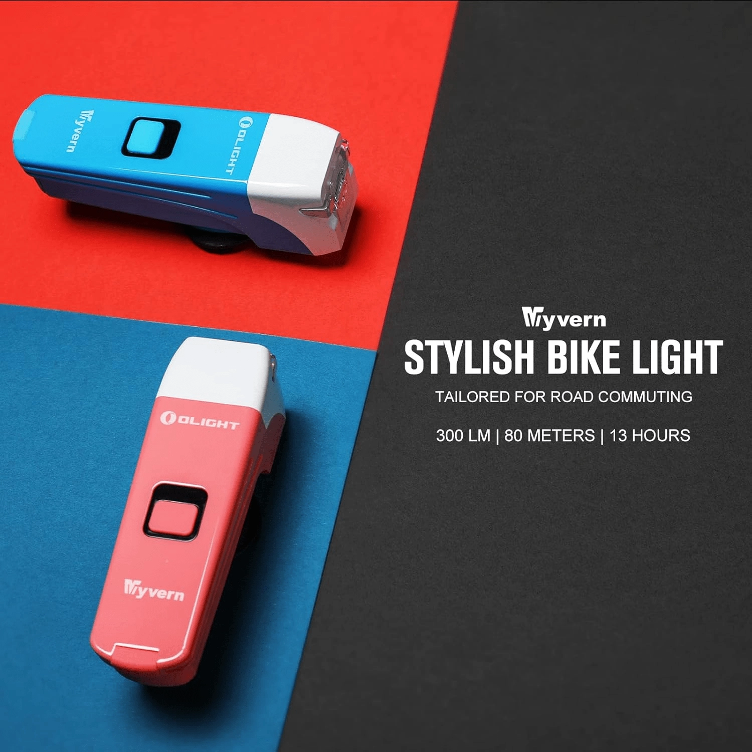E-shop Predné cyklistické svetlo OLIGHT Wyvern Blue, 300 lm, USB‑C