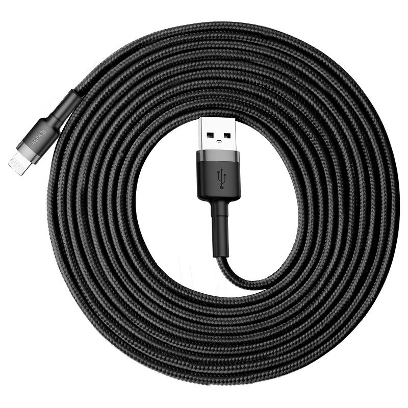 E-shop Baseus CALKLF-RG1 USB / Lightning QC3.0 2A, 3m, černý, sivý