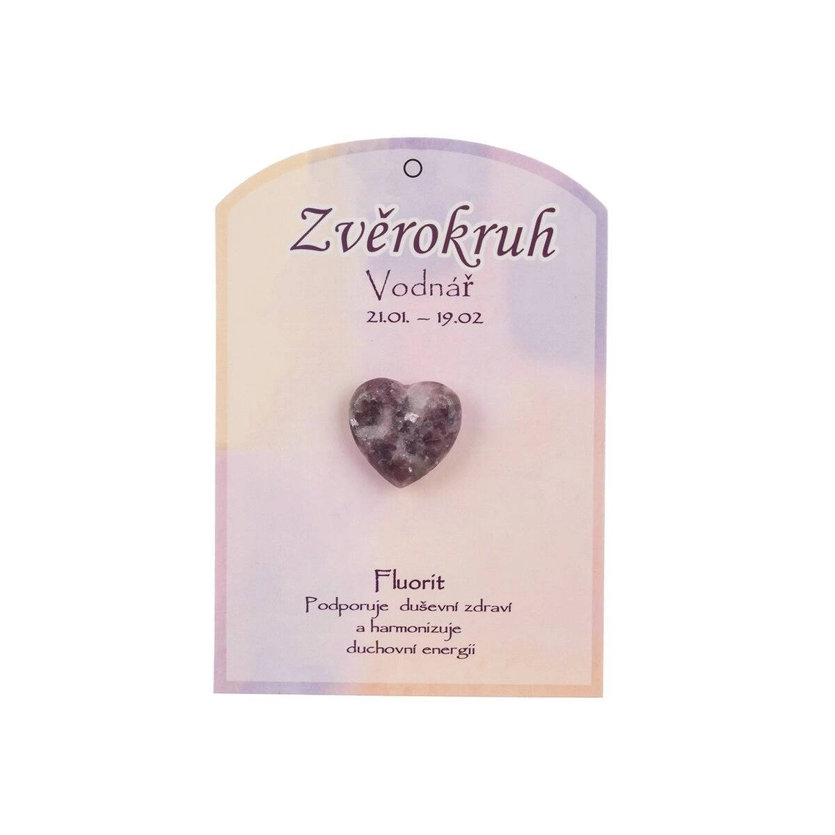 E-shop Fluoritové srdce pre znamenie Vodnár