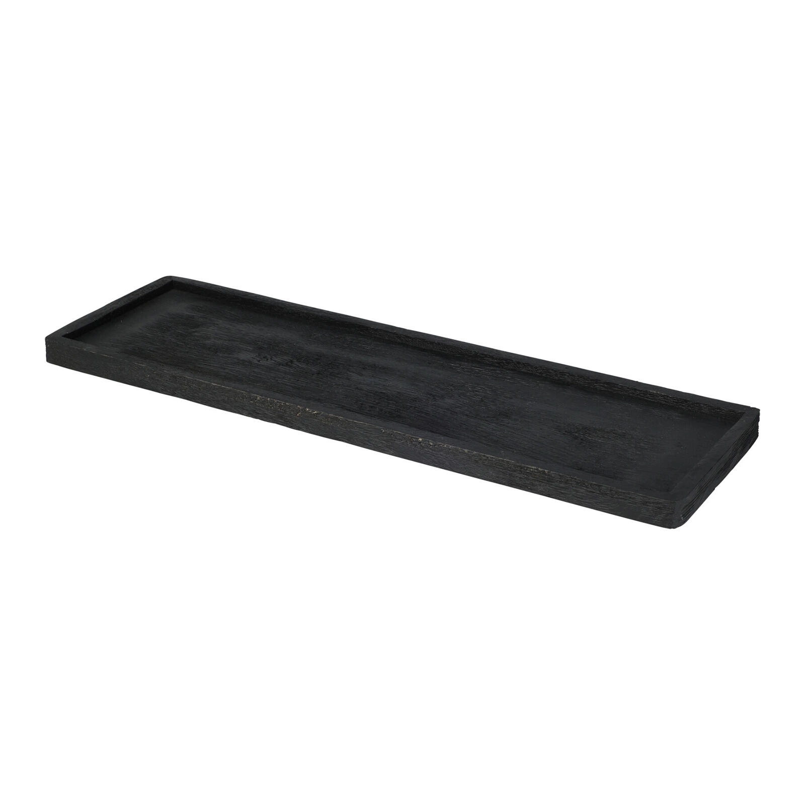 E-shop Dekoračný drevený podnos 45 × 14 cm – čierny