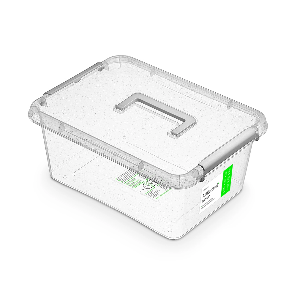 E-shop Antibakteriálny úložný box s vekom a rukoväťou 12,5 l