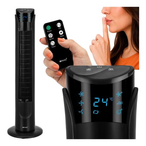 E-shop Vežový ventilátor Ruhhy 83 cm čierny s diaľkovým ovládaním