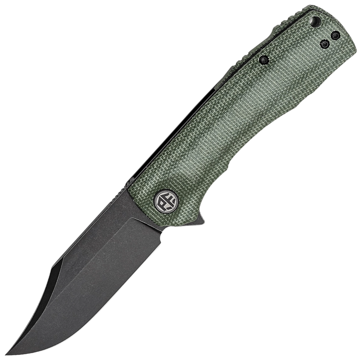 E-shop Petrified Fish PFP03 Victor Black Stonewash K110 Green Micarta PFP03GRMW