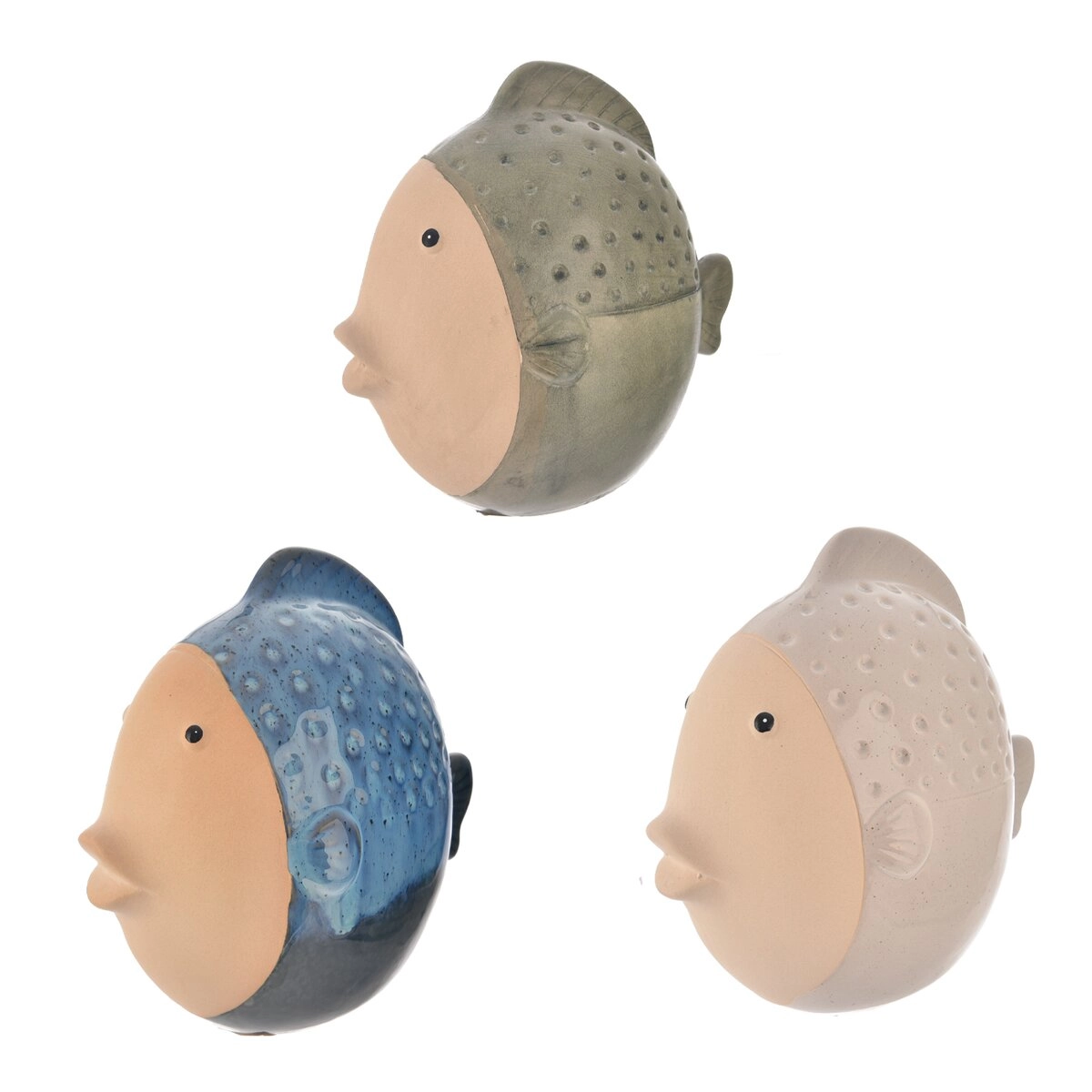 E-shop Porcelánová dekorácia ryba – lesklá soška do interiéru (20 cm)