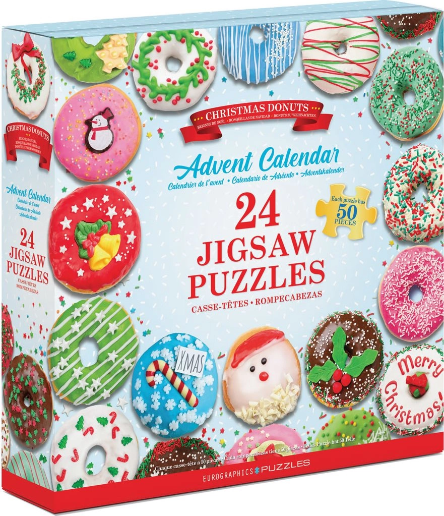 E-shop EUROGRAPHICS Adventní kalendář Vánoční donuty 24x50 dielov