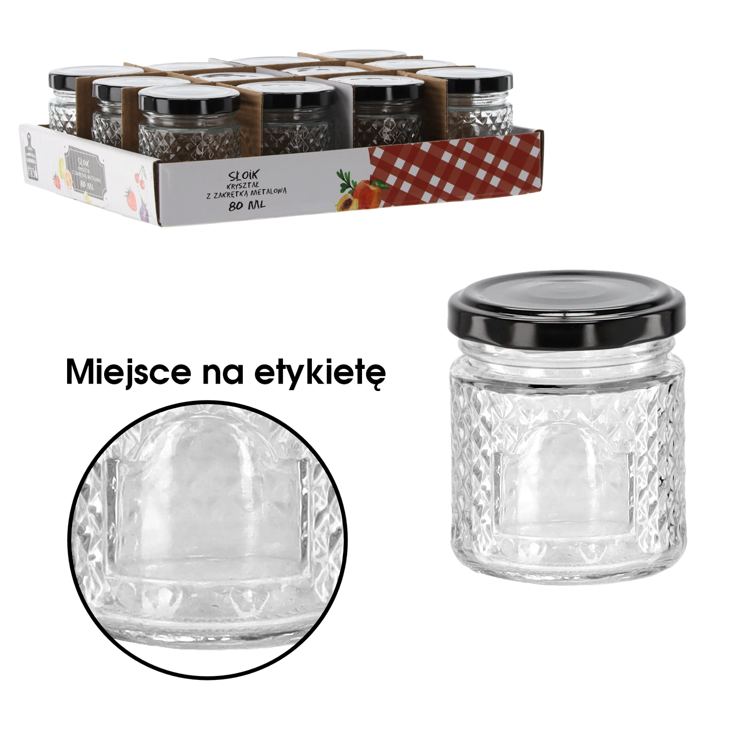 E-shop Home Sklenená dóza 80 ml