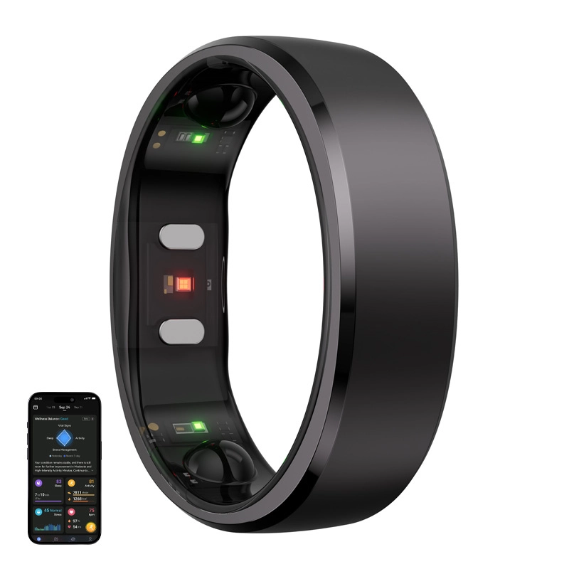 E-shop Chytrý prsteň RINGCONN Gen 2, veľkosť 6, čierny