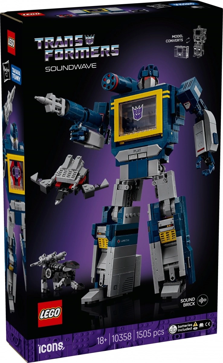 Lego Icons Transformers: Soundwave – zberateľský model pre dospelých