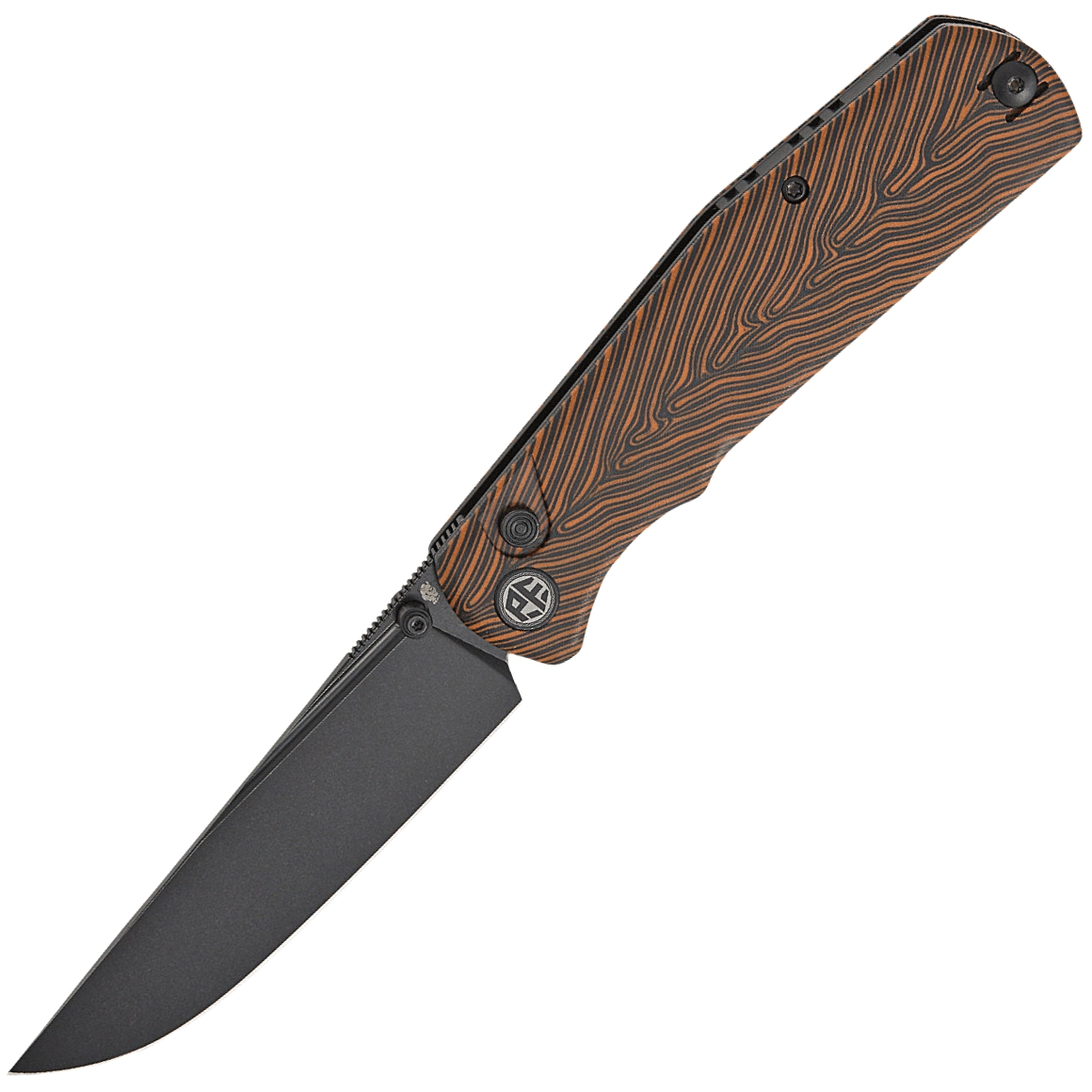 E-shop Petrified Fish PFP14 Lis 10Cr15CoMoV Black Stonewashed Orange Gmascus G10 PFP14ODMDW