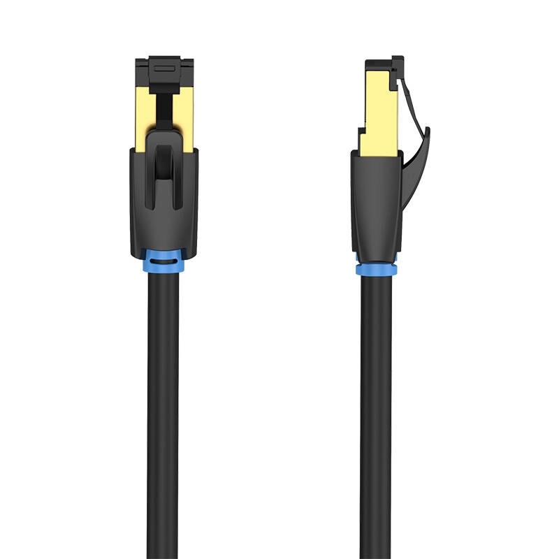 E-shop Sieťový kábel CAT8 SFTP Vention IKABF RJ45 Ethernet 40Gbps 1m čierny