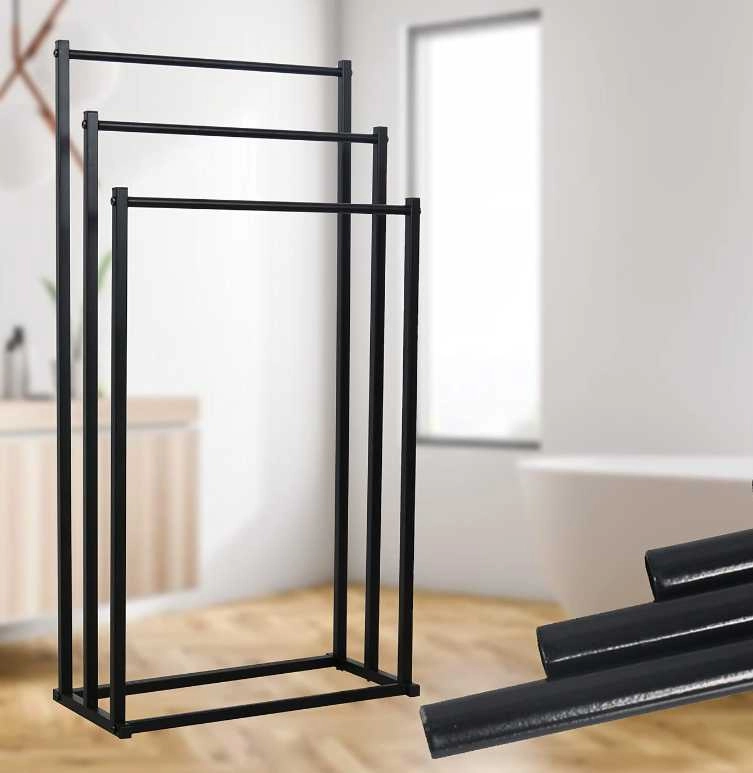 Kovový stojan na uteráky do kúpeľne loft