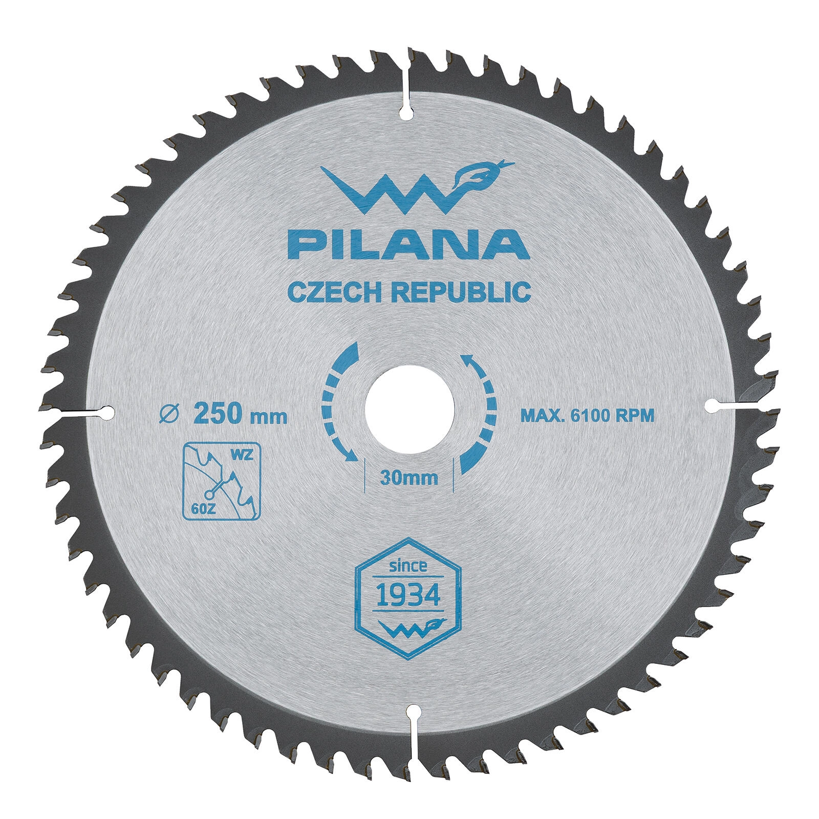 E-shop Pílový kotúč PILANA SK 5255 WZ 250 mm, 60 zubov, 30 mm