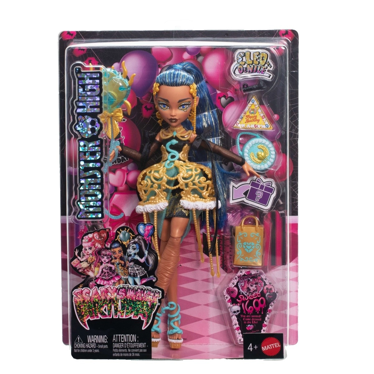 monster high strašislá zké narodeniny – cleo de nile bábika