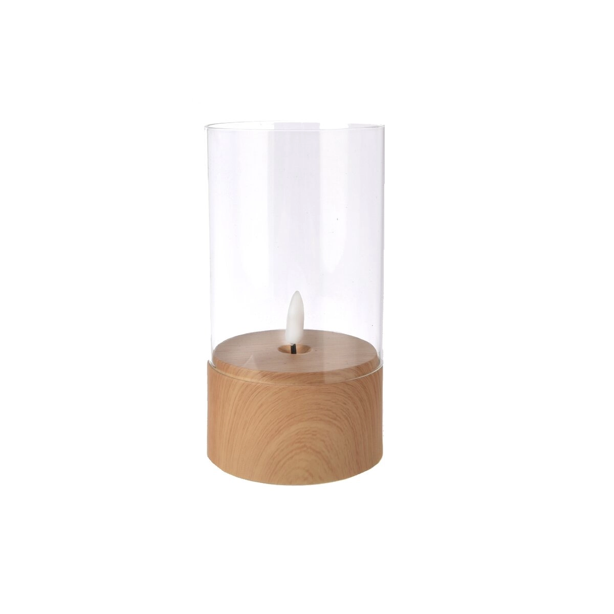 E-shop LED sviečka zo skla a plastu 8 × 8 × 15 cm