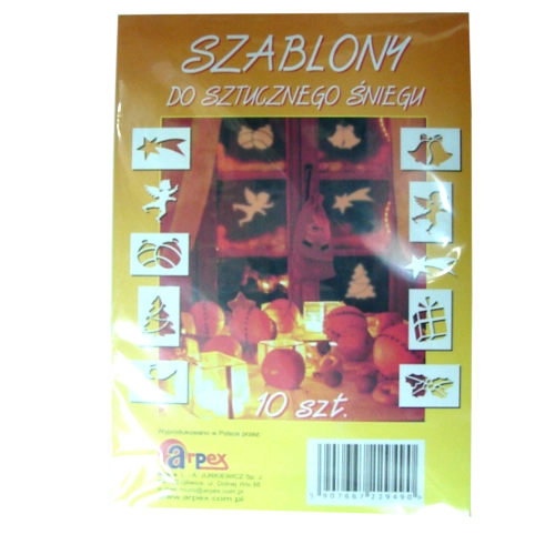 E-shop Súprava šablón na umelý sneh na okná ARPEX 15 × 20 cm, 10 vzorov