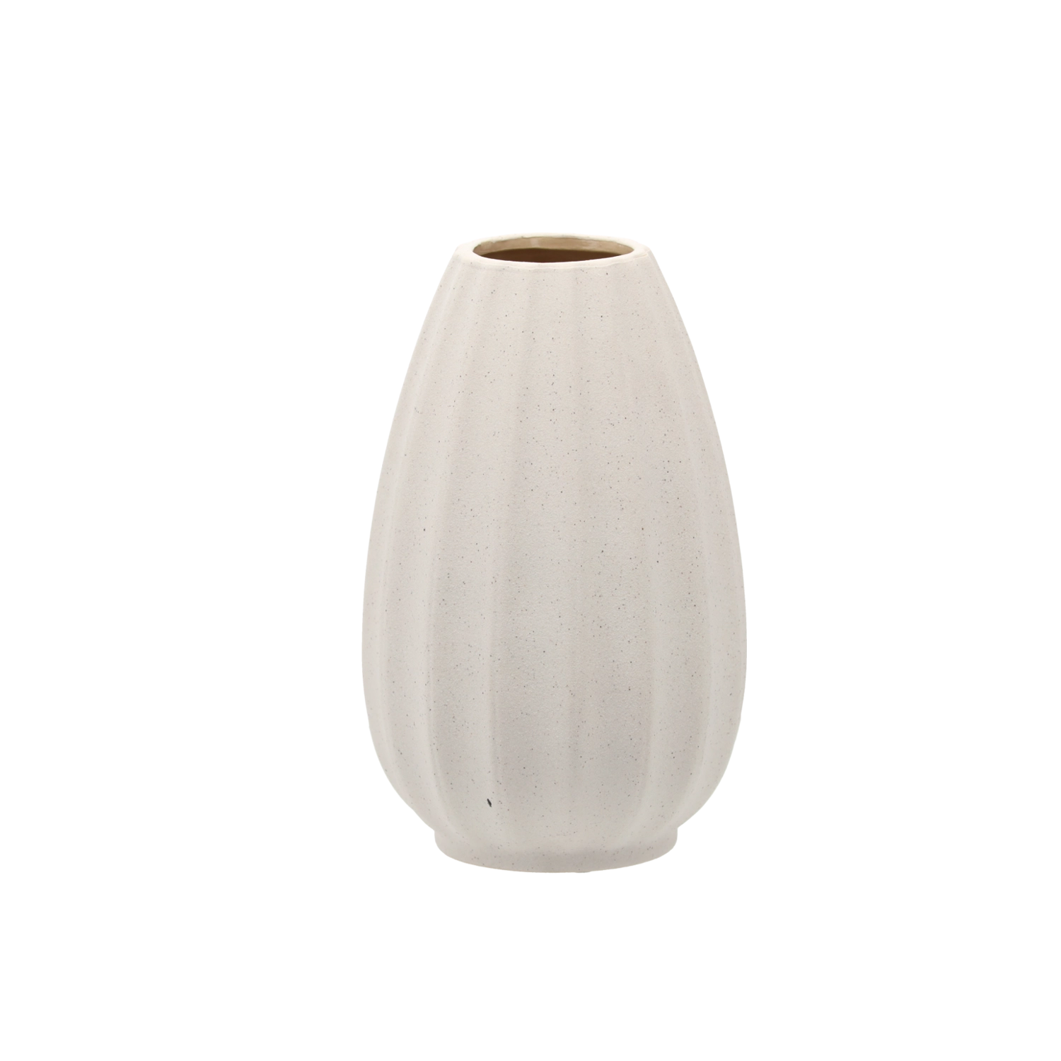 Keramická váza nízka biela 13 × 13 × 20,5 cm