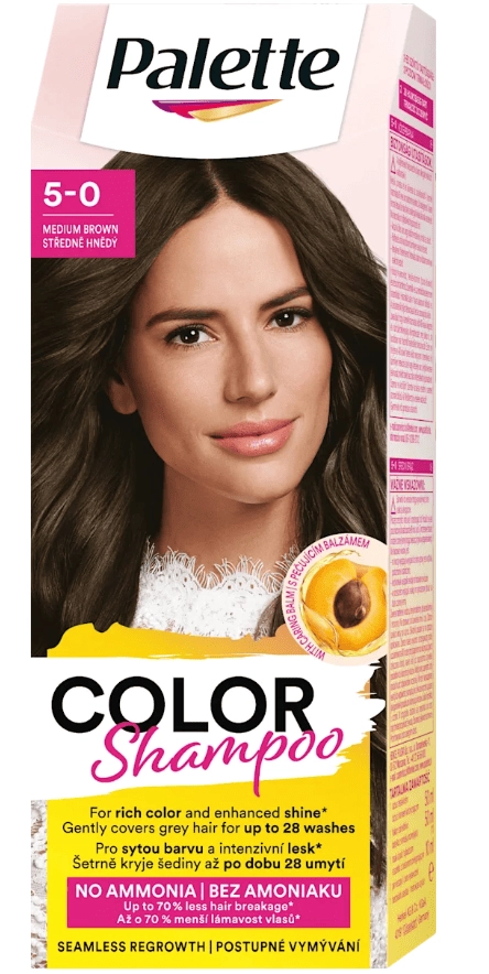 E-shop Schwarzkopf Palette Color Shampoo 221 stredne hnedá