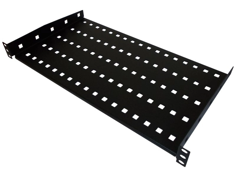 E-shop Čierna pevná police 19 palcov 1U hĺbka 280mm