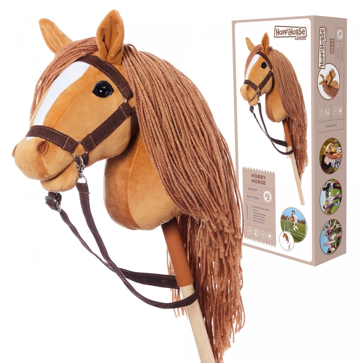 E-shop Koník na tyči Hobby Horse Hoppihorse Gaštanový