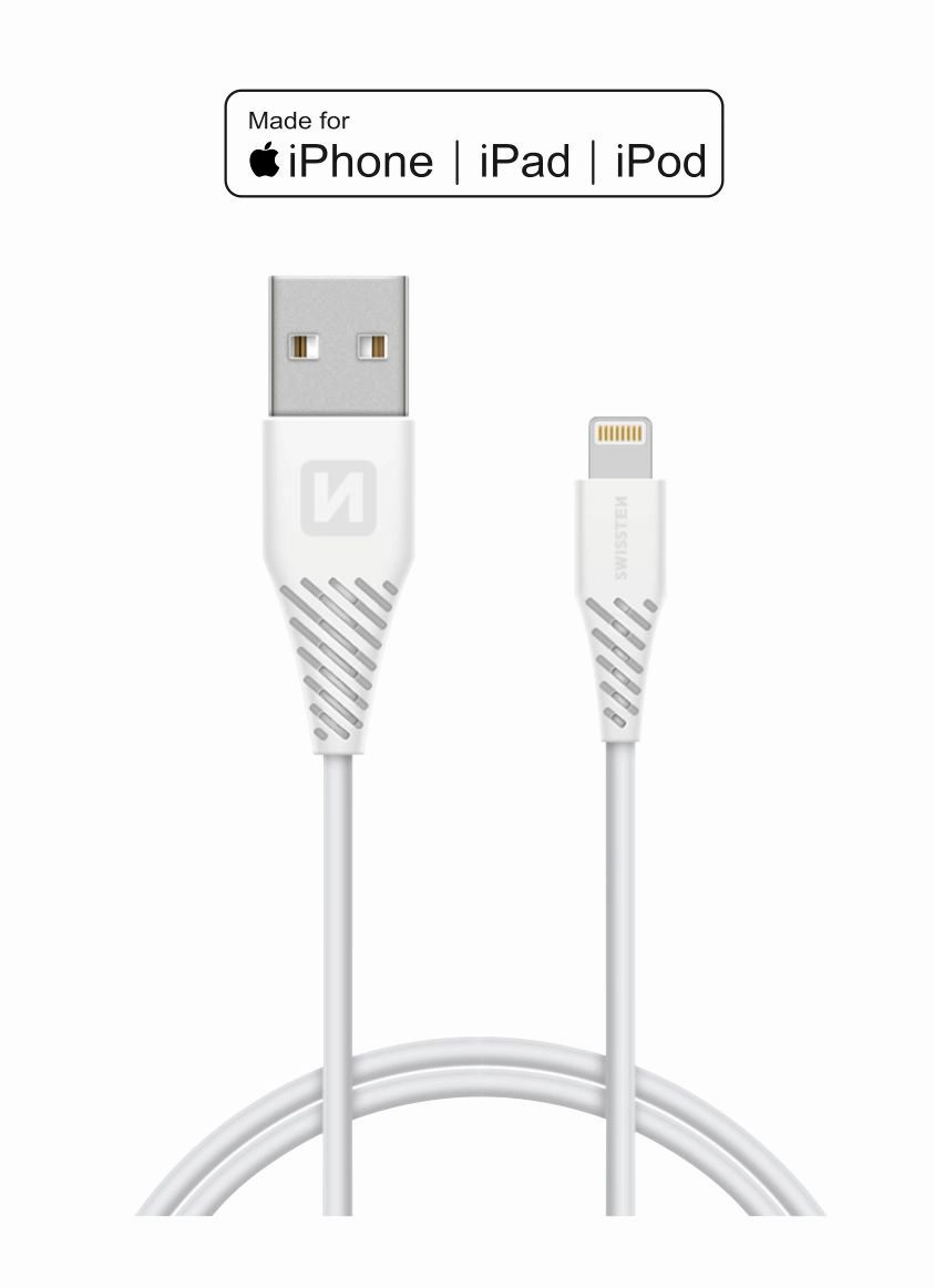 E-shop Swissten USB - LIGHTNING MFi, 1,2m, bílý