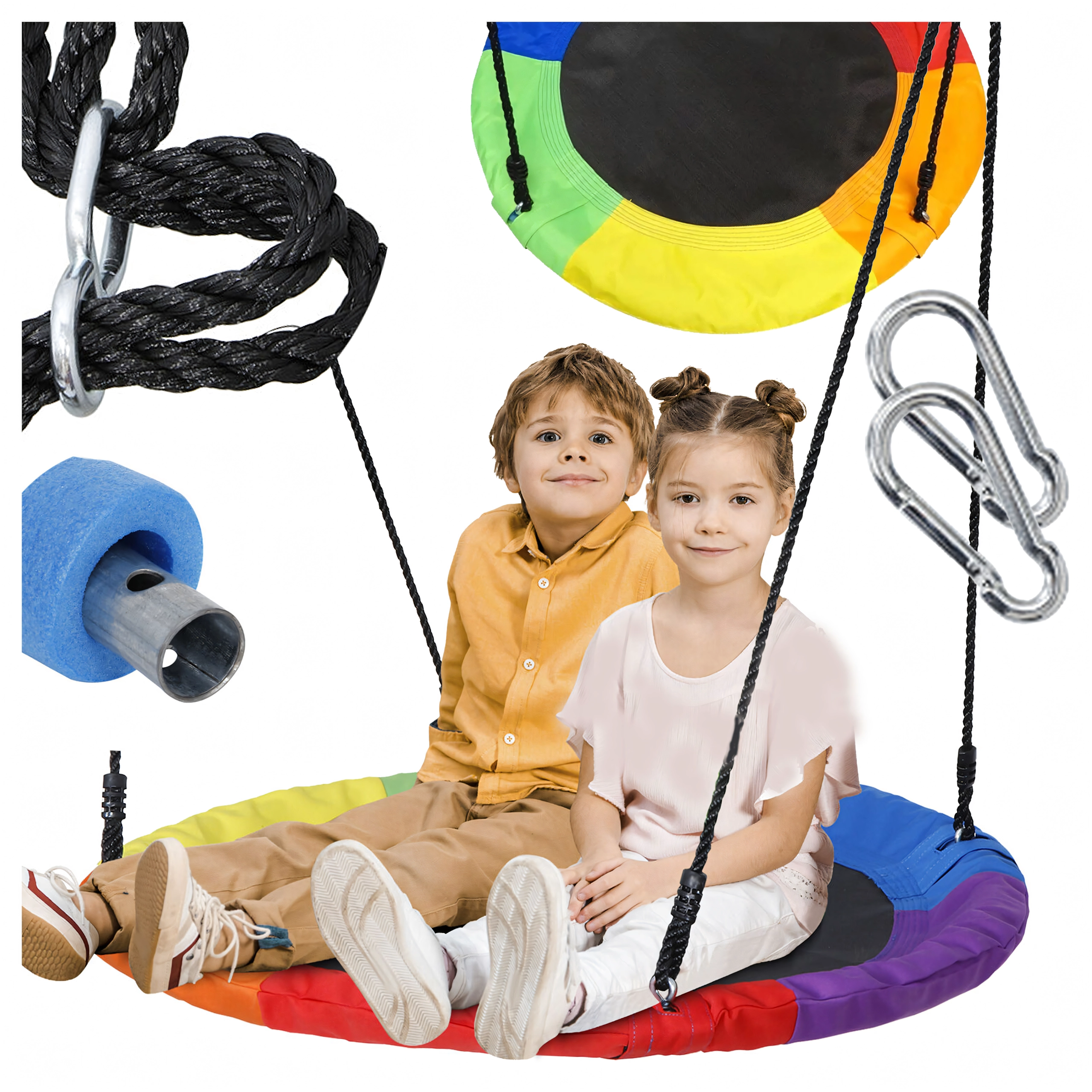 Závesná kruhová hojdačka 100 cm – bocianie hniezdo pre deti