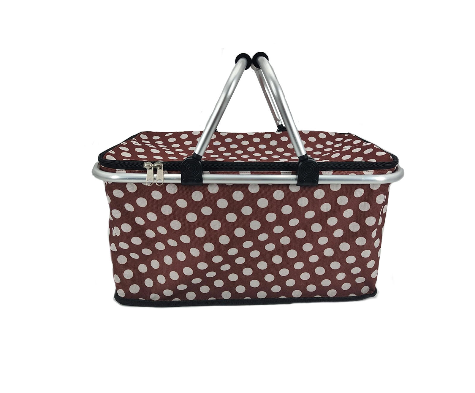 E-shop Skladací piknikový kôš 48 × 24 × 28 cm z hliníka a polyesteru