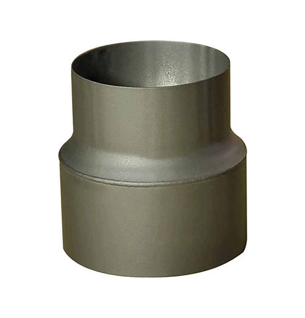 E-shop Dymová rúrková redukcia 180/150 mm, dĺžka 160 mm, hrúbka 1,5 mm, čierna