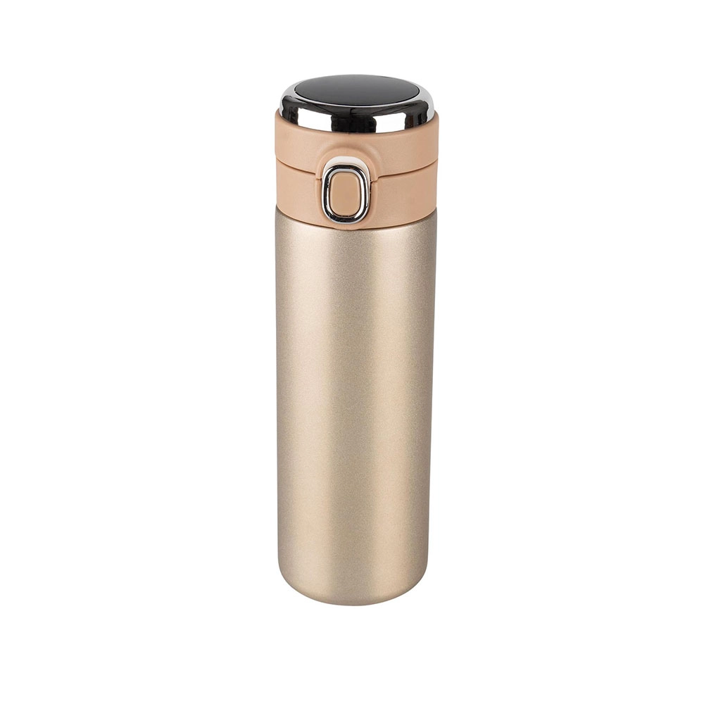 E-shop Termohrnček 420 ml s LED displejom zlatý