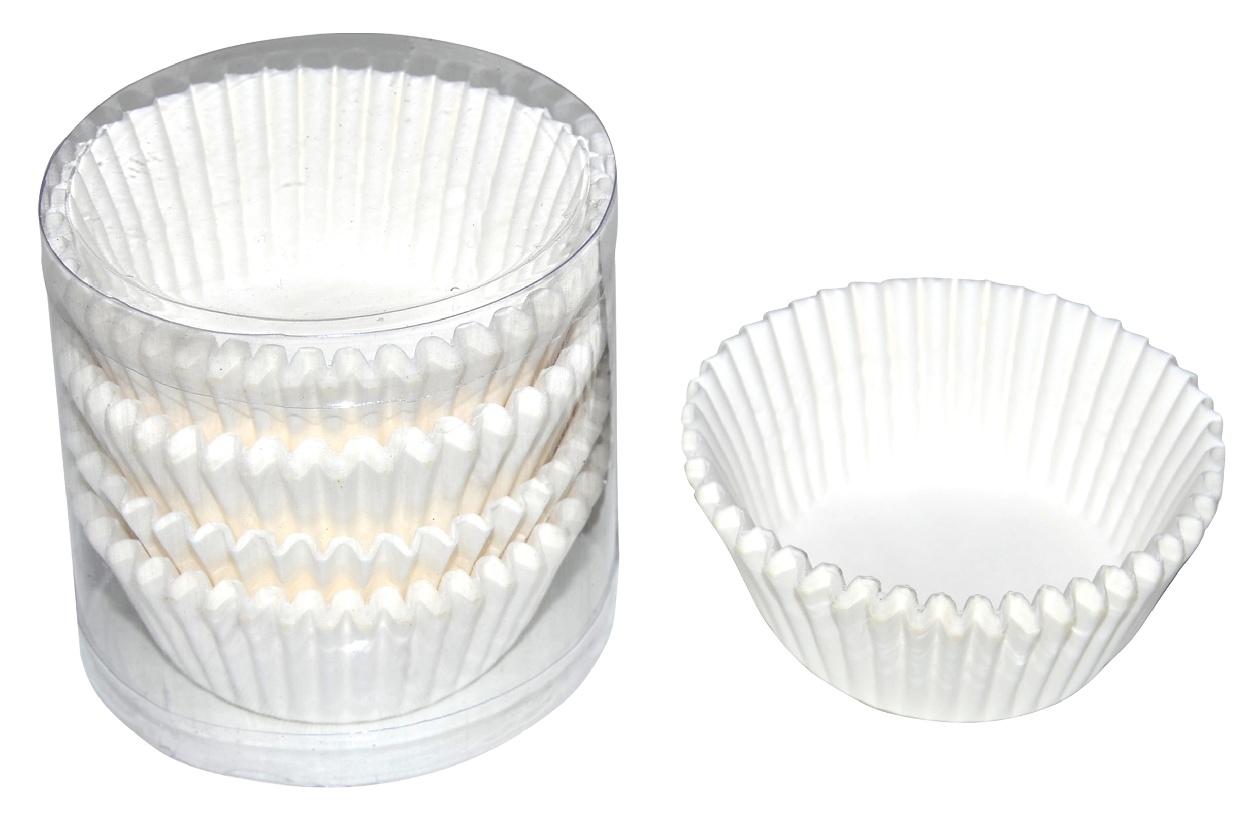 E-shop Biele cukrárske košíčky, priemer 4,5 cm, výška 3 cm, 100 ks