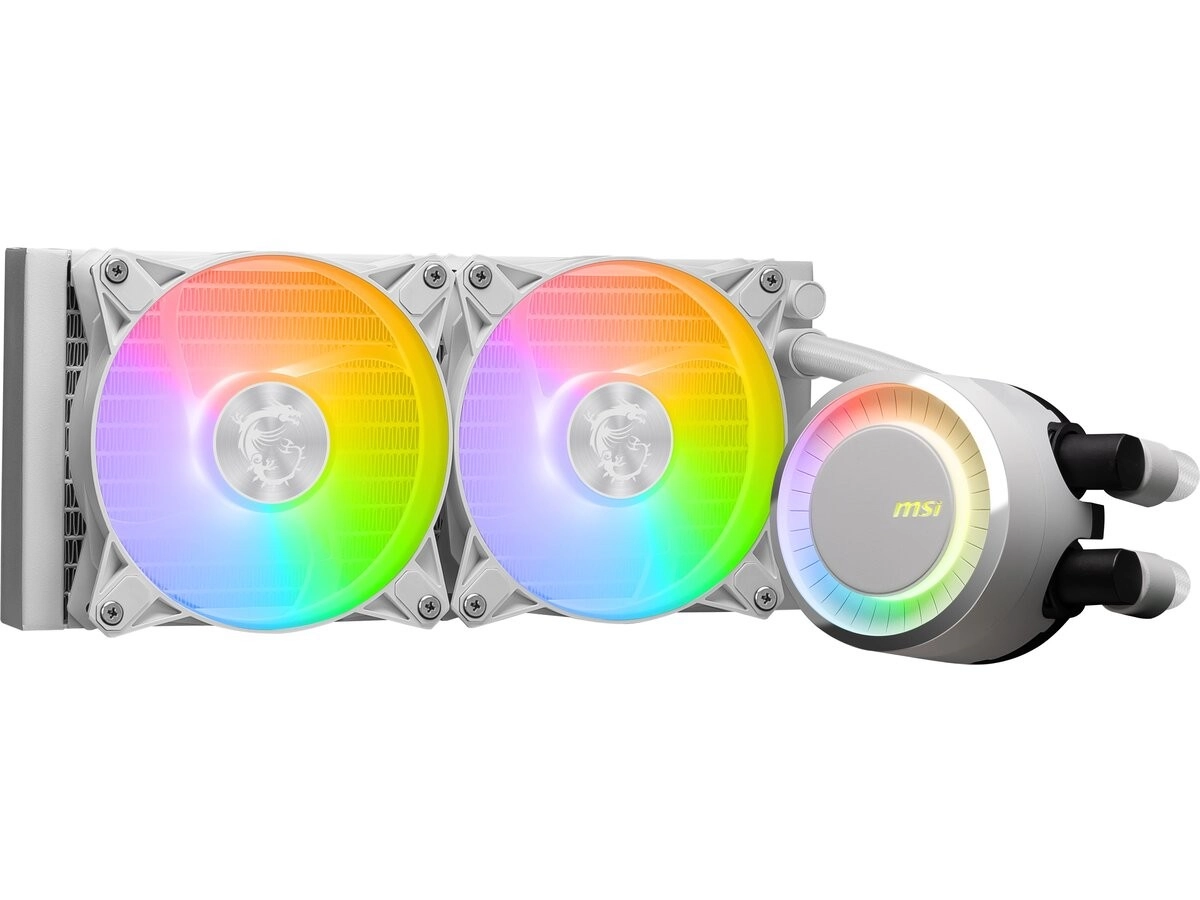 E-shop MSI MAG CORELIQUID E240 White – 240 mm AIO kvapalinové chladenie s 2× ARGB ventilátormi