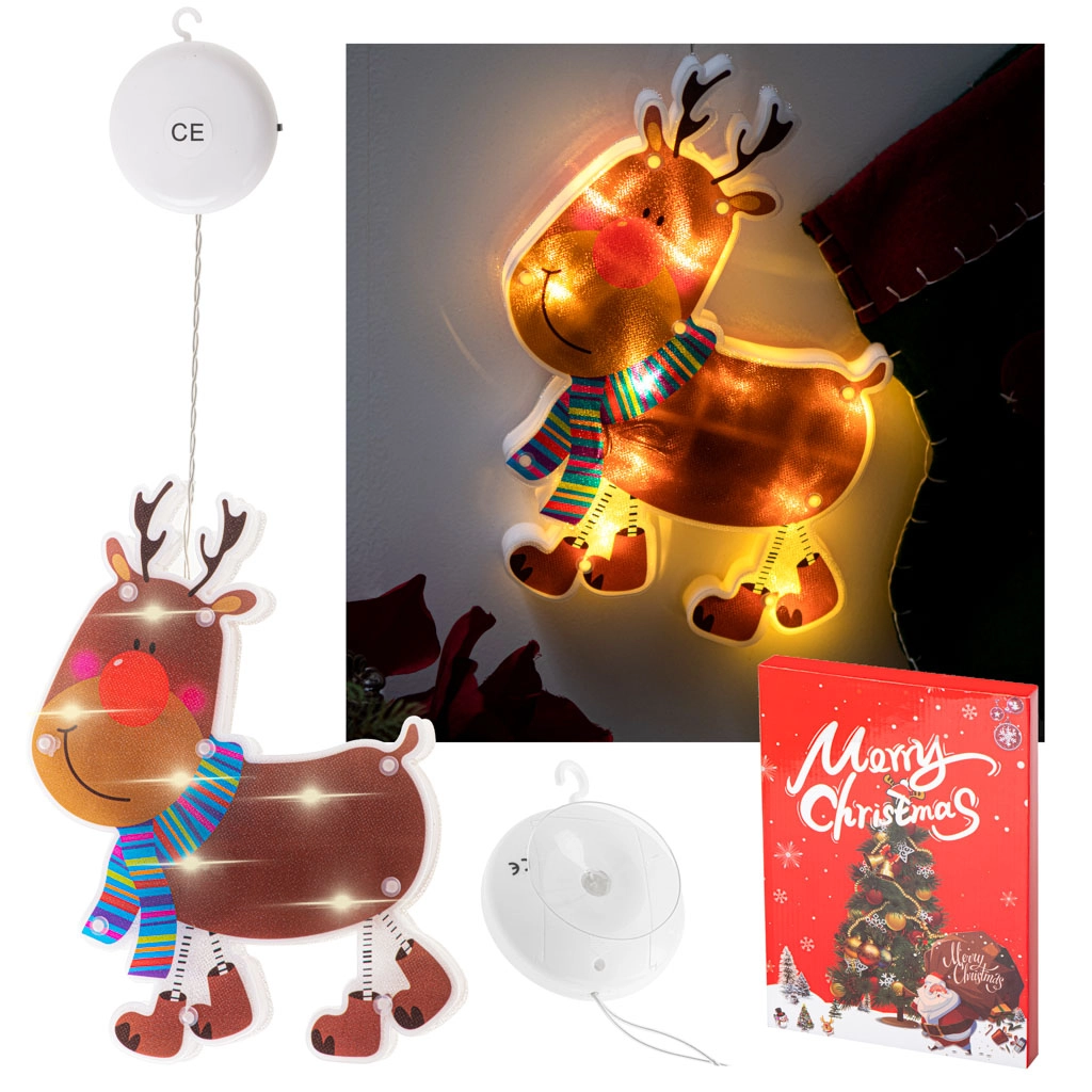 E-shop KIK KX5244 LED Svietiaca Vianočná dekorácia Sobík